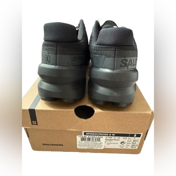 NIB Salomon Women’s Speedcross 6 Trail Running Shoes in Black/Phantom size 8.5 - Picture 7 of 10